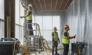 Structural drying equipment for water damage restoration in Antioch, CA home